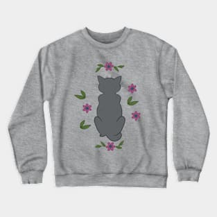 Floral Cat Crewneck Sweatshirt